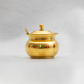 Healthsmith Pure Brass Ghee Pot with Spoon – 400ml